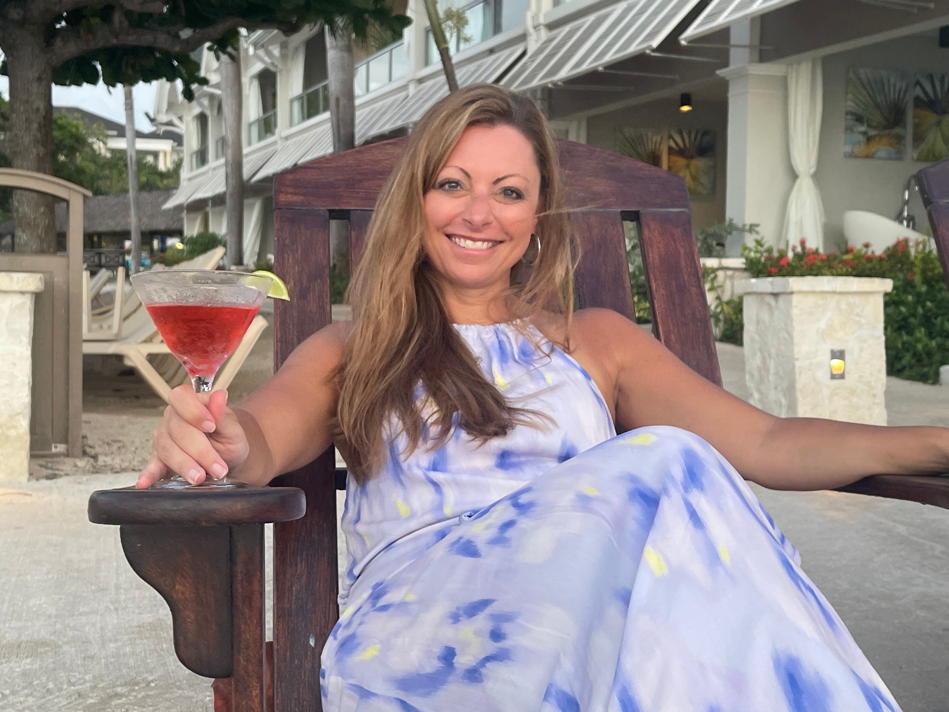 Kristin Freeman on-property at a Sandals resort in the Caribbean